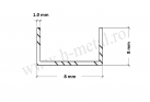 Profil U aluminiu 8x8x1.0 mm 1